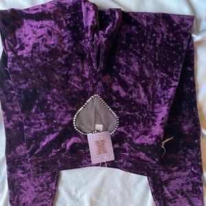 Savage fenty heart purple leggings